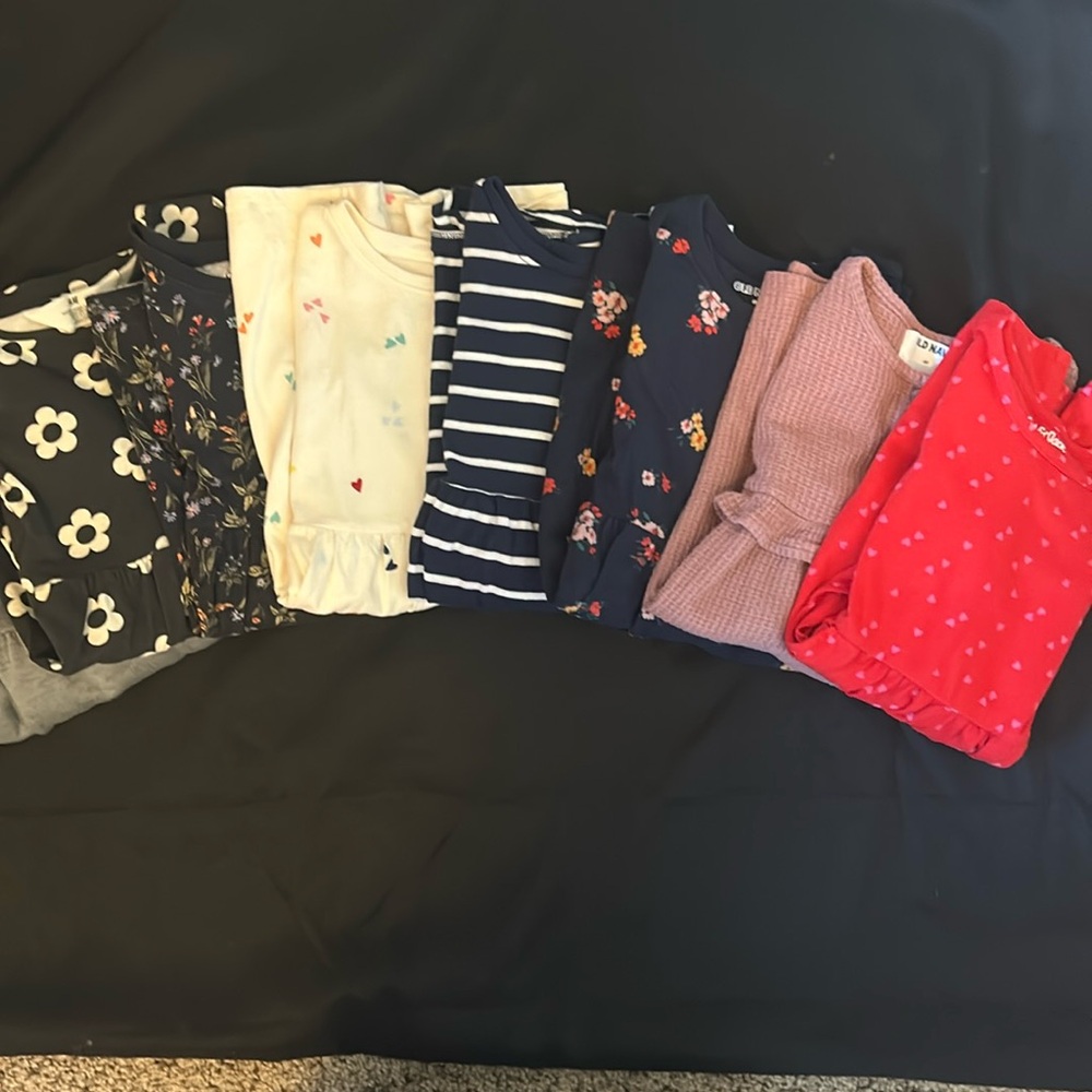Old Navy Toddler girls long sleeve dresses lot 4t 5t